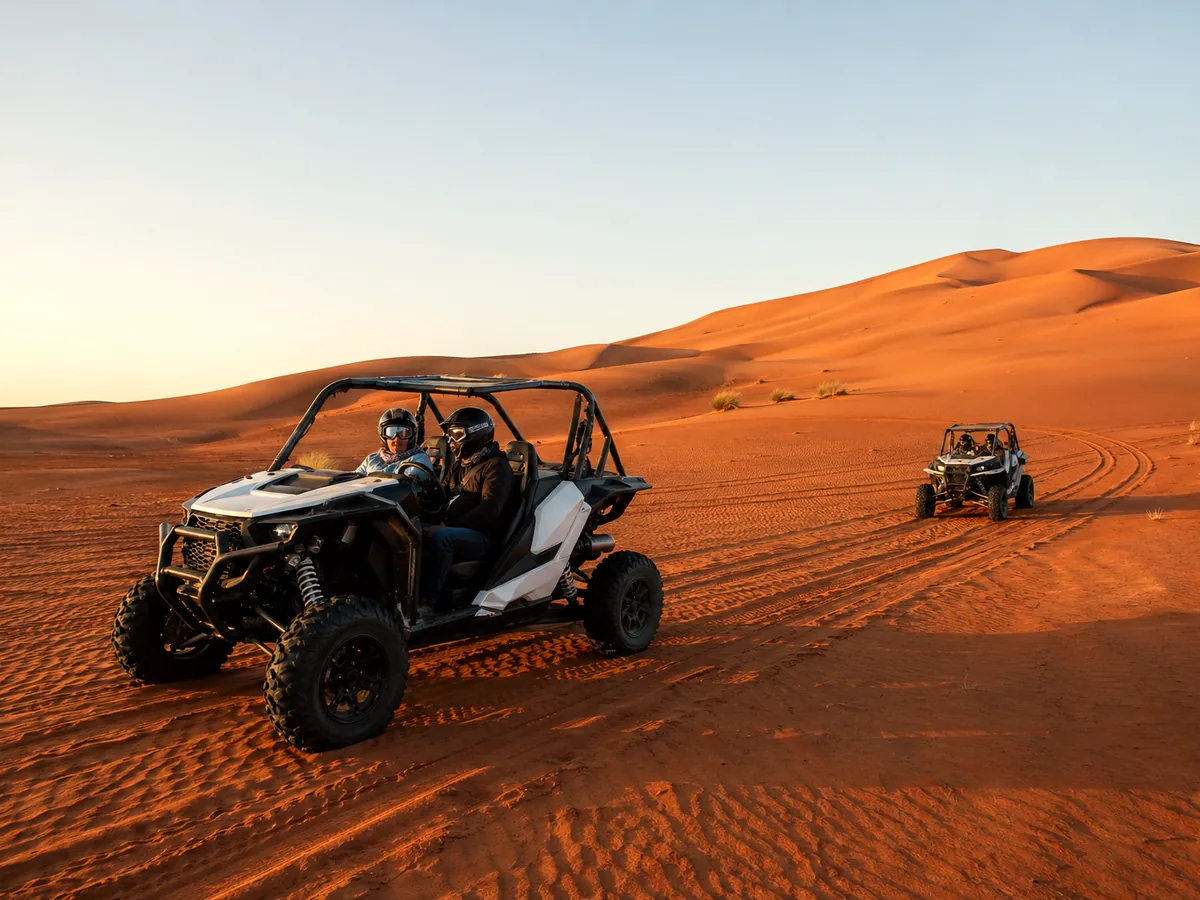 Lahbab red dunes in Dubai