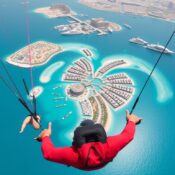 Skydiving over Dubai