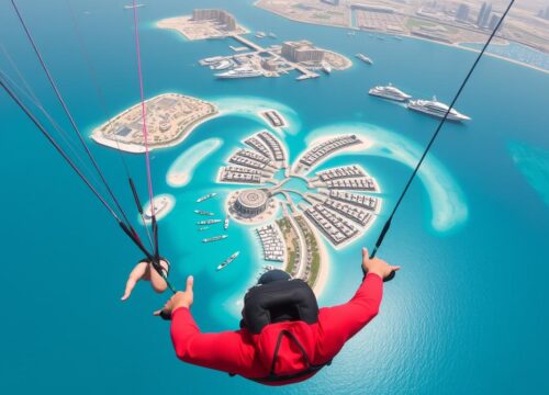 Adrenaline Rush: Skydiving Over the Palm Jumeirah in Dubai