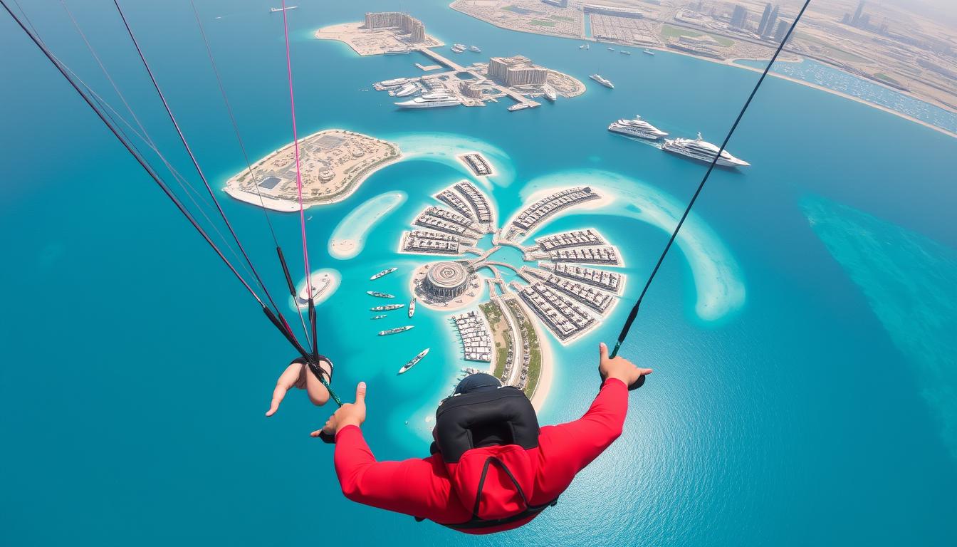 Adrenaline Rush: Skydiving Over the Palm Jumeirah in Dubai