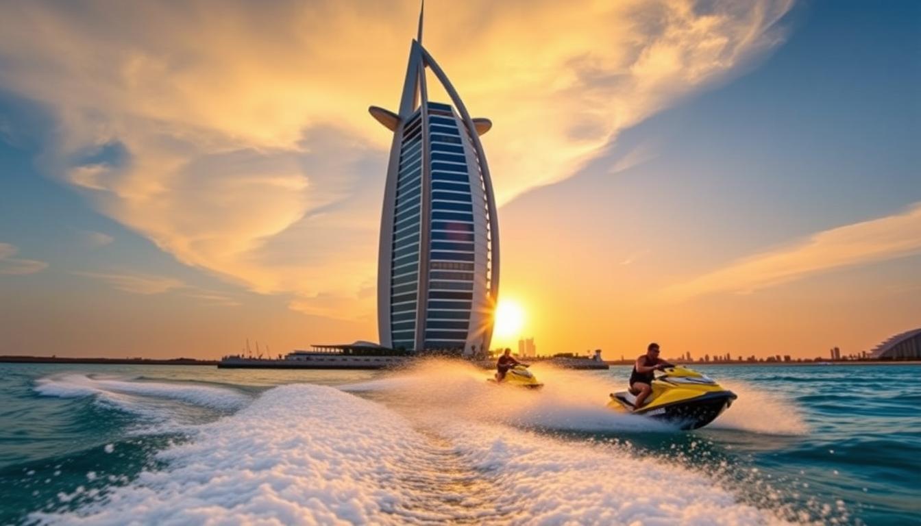 Best photo spots jet skiing Dubai