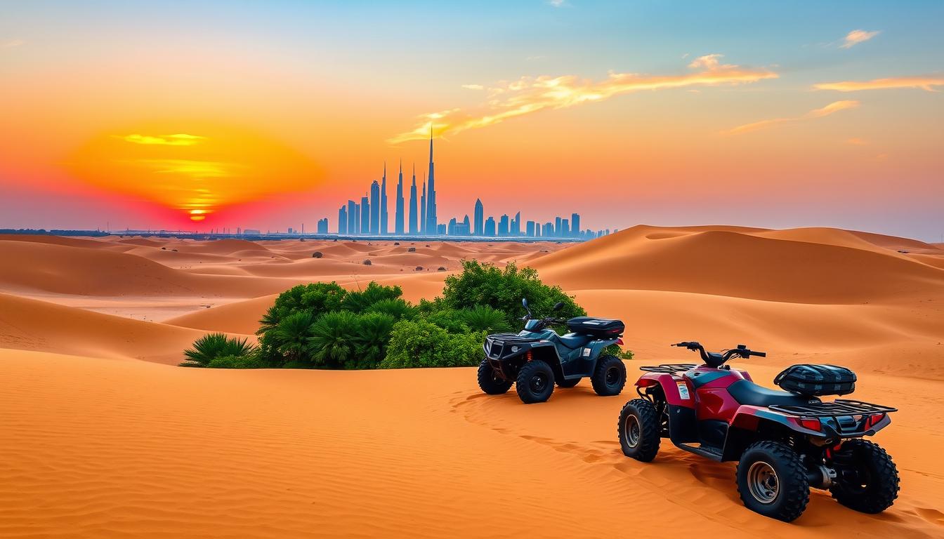 Quad Biking Tour Pickup Near Emirates Hills Dubai