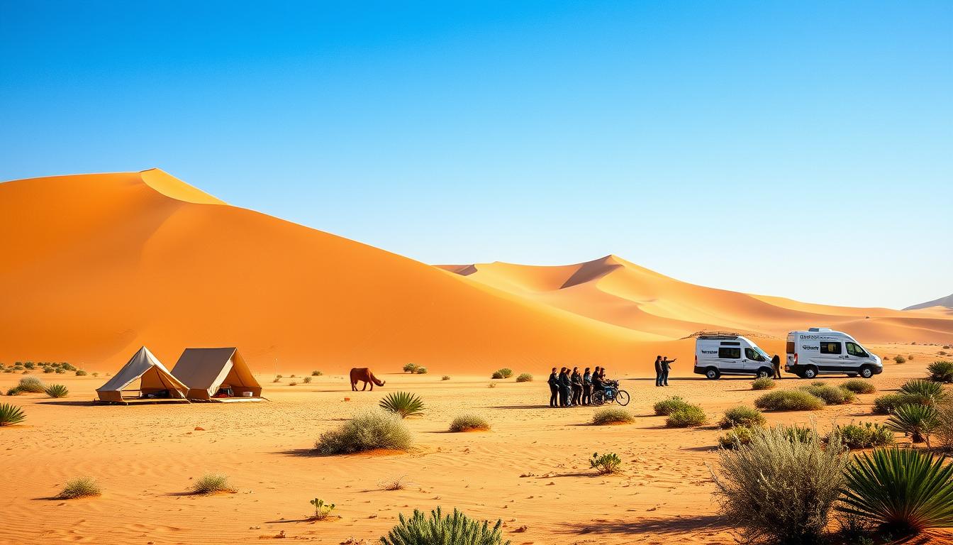 eco tours Dubai Production City, green desert safaris, sustainable desert trips