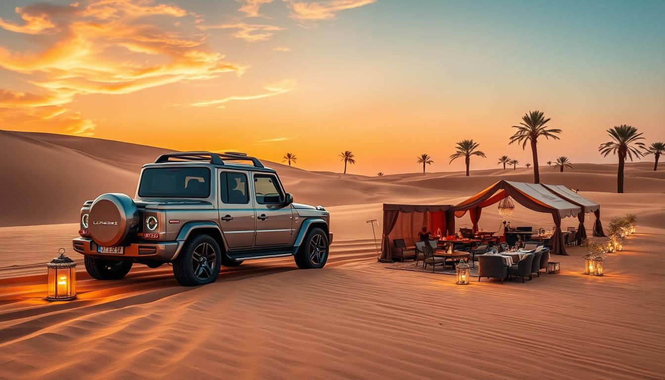 luxury desert safari Palm Jumeirah, exclusive safaris Dubai, high-enddesert tour